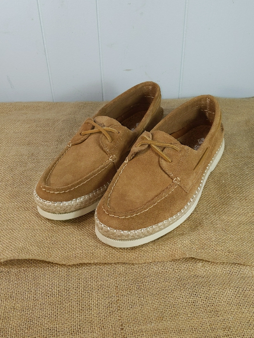 Sperry Authentic Original 2-Eye Resort Boat Shoes Sz 8.5, Tan, New Without Tags
